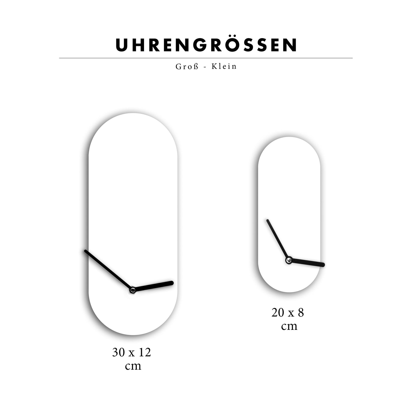 Schicke Uhrform - NOW - Reminder an Achtsamkeit - Im Jetzt leben - Nowuhr - Grau - Ziffernblatt - 2 Größen - Leises Uhrwerk - Handmade