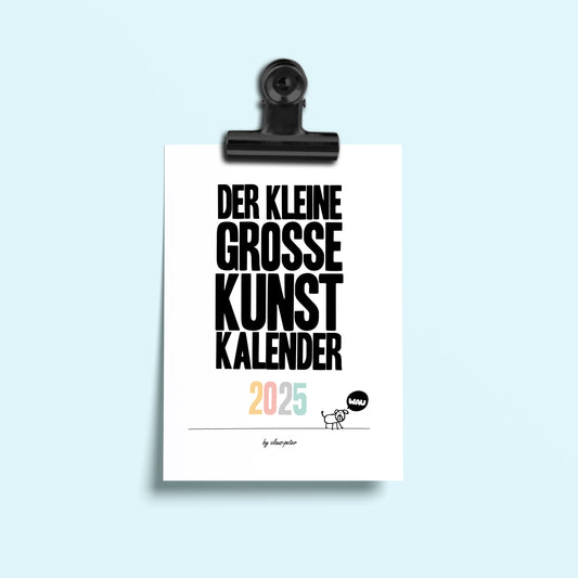 Ausmalkalender 2025 - Der Kleine Große Kunst Kalender zum Malen - Blanko Wandkalender mit 12 Blätter - Tolles kreatives Bastel-Geschenk