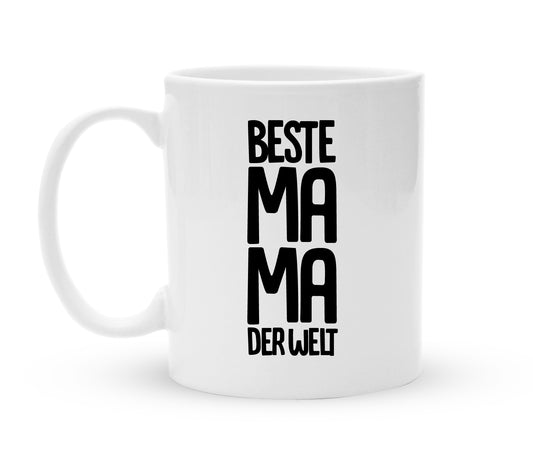 Tasse für Mama - Beste Mama der Welt - Kaffeebecher zum Schmunzeln - 325 ml - Handmade