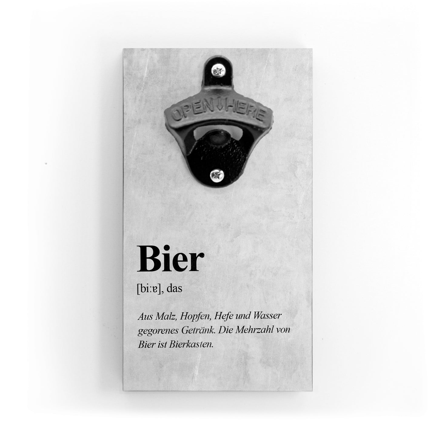 Flaschenöffner für die Wand - Definition Bier - mit Magnet- mit Magnet - Coole und lustige Deko für die Küche