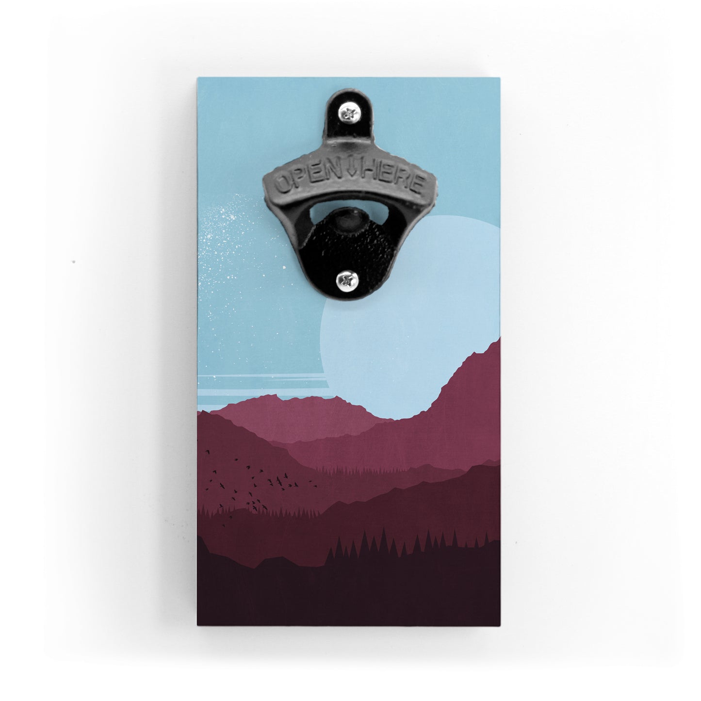 Flaschenöffner für die Wand - Mountain - mit Magnet