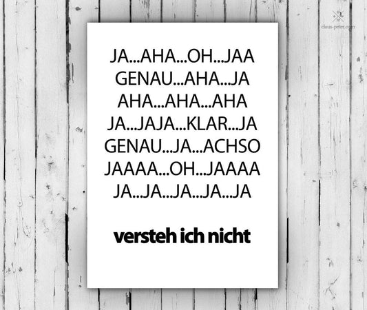 Print - Typo - Spruch - Aha