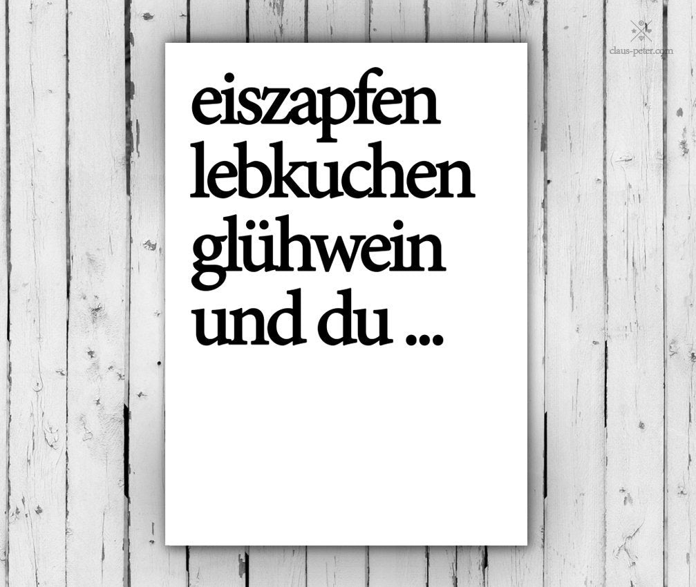 Print - Typo - Spruch - Wintermärchen