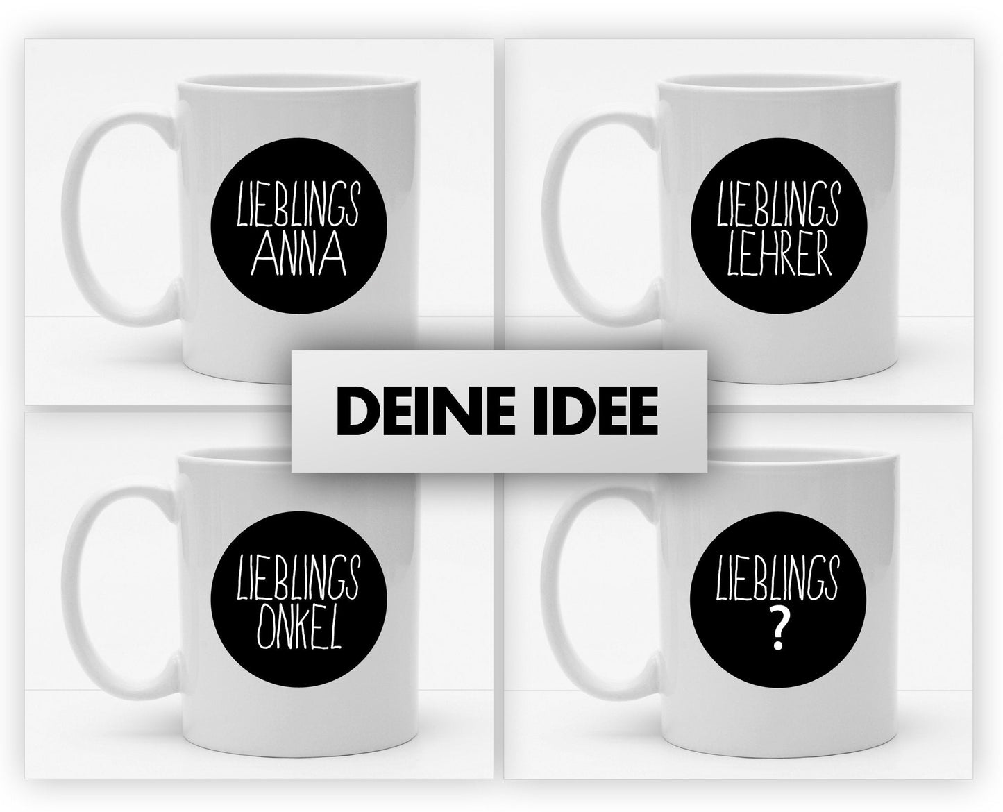 Personalisierbare Tasse mit Namen - Lieblingsmensch - 325ml - Handmade