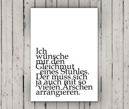 Print - Typo - Spruch - Gelassenheit