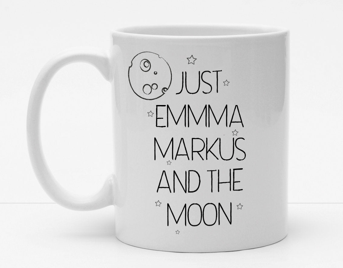 Personalisierbare Tasse mit Namen - Just the Moon - 325ml - Handmade