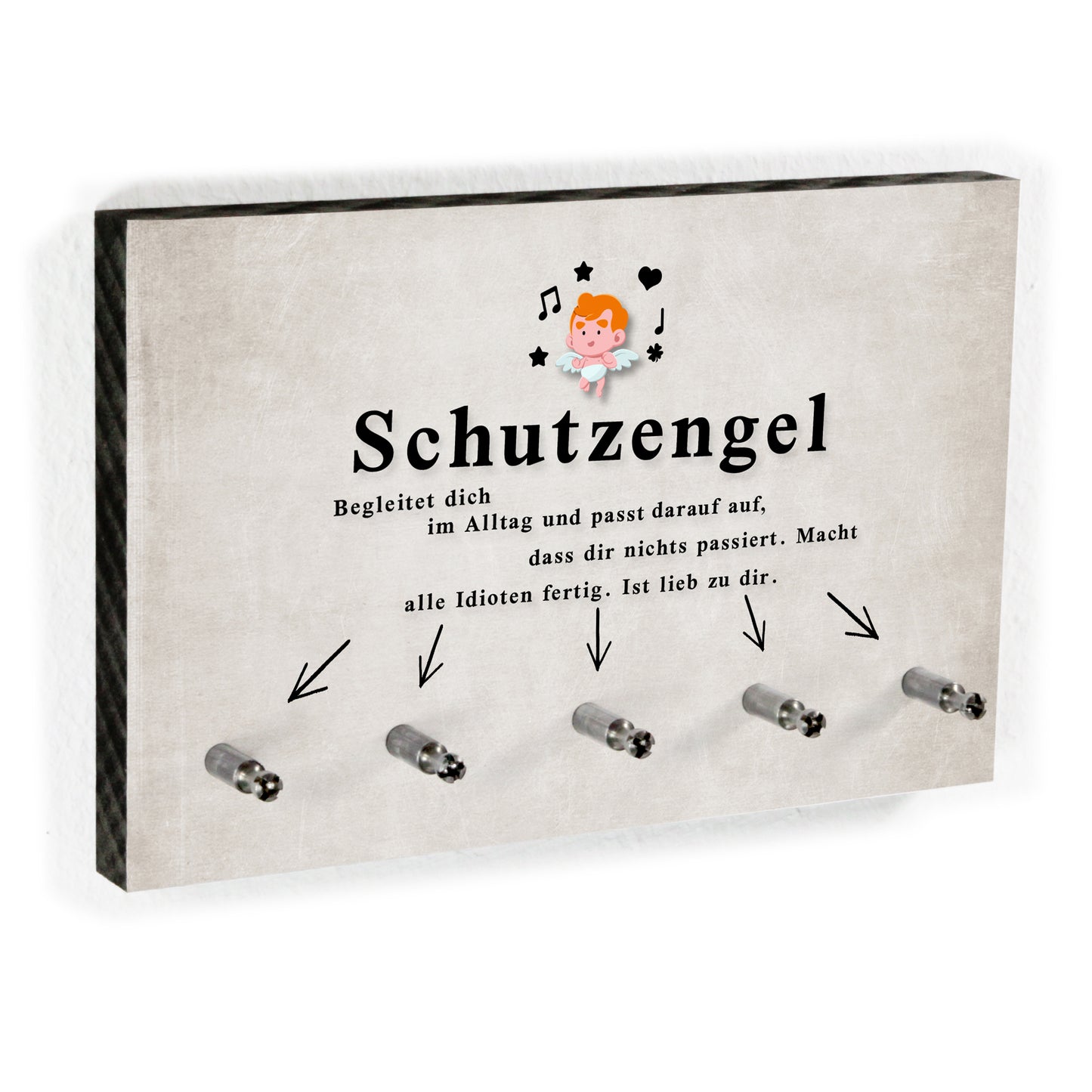 Schlüsselbrett - Typo - Schutzengel