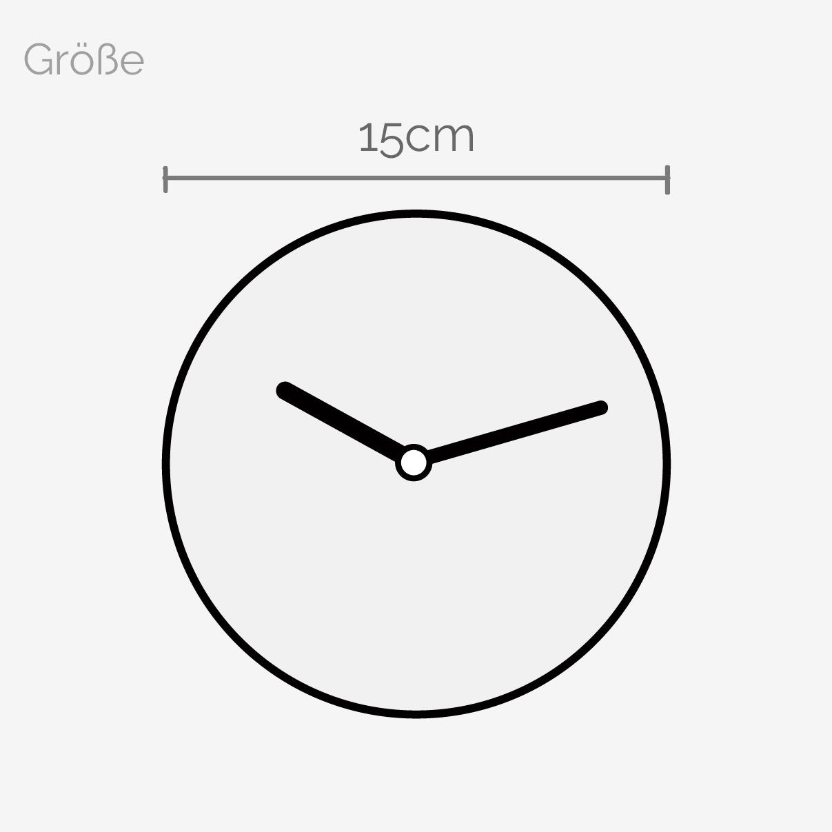 Mini Wanduhr – Mathe Nerd - 15cm