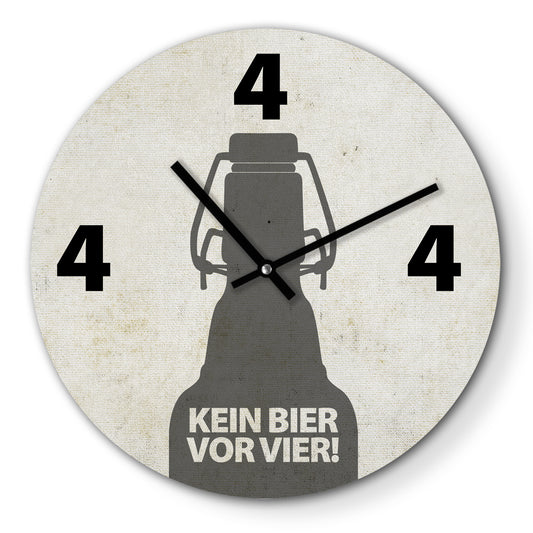 Wanduhr – Kein Bier vor Vier - 30cm